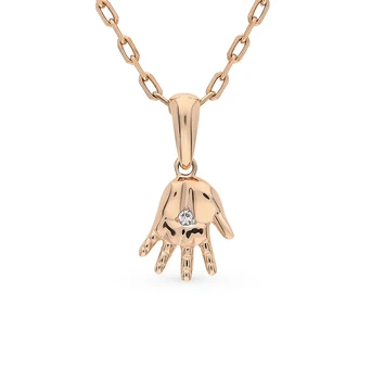 

Gold pendant with diamonds sunlight sample 585