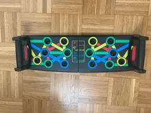 Tabla de flexiones 9 en 1 con instrucciones impresas para hombre y mujer, herramientas de ejercicio para culturismo, soportes para flexiones para entrenamiento corporal en el gimnasio