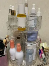 Storage-Box Shelf Drawer-Organizer Display-Stand Makeup Cosmetic Crystal Rotating Fashion