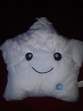 34CM Creative Toy Luminous Pillow Soft Stuffed Plush Glowing Colorful Stars Cushion Led
