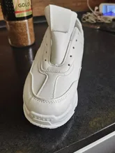 Zapatos blancos vulcanizados para mujer, zapatillas gruesas con cordones vulcanizados, informales, a la moda, para papá, zapatillas con plataforma