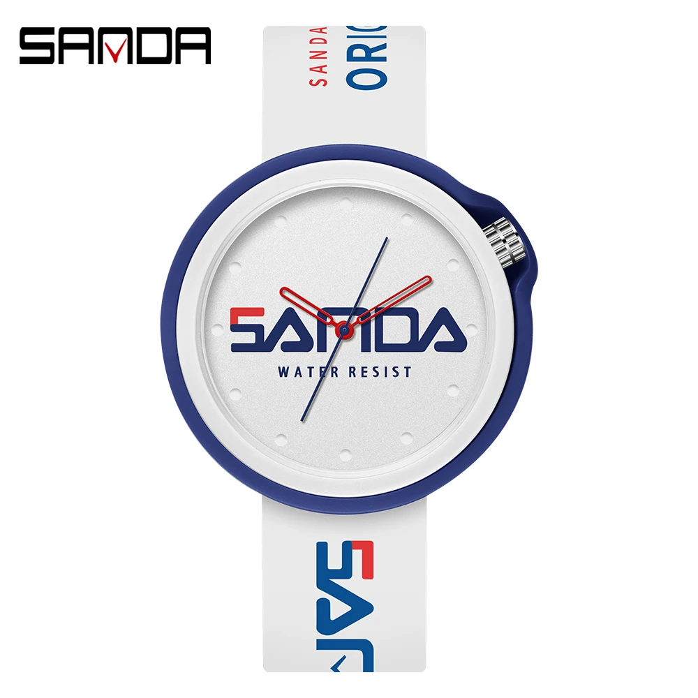SANDA women's quartz watch fashion trend simple net celebrity with the same milanese net with women's watch
