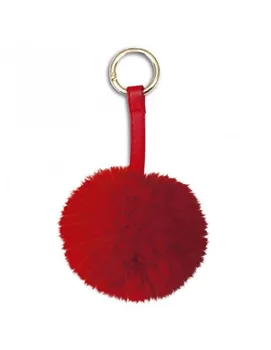 

Red POMPON plush keychain