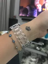 Funda con correa para apple Watch 6, 5, 4, banda de 42mm y 38mm, correa de acero transparente para iwatch 6 series 5 4 3/2, banda de reloj de 44mm y 40mm