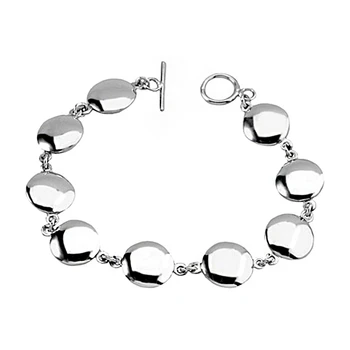 

Law silver bracelet 925m smooth 18.5cm. Circles smooth woman
