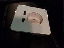 Jiubei Panel de cristal blanco 2A de puerto Dual USB adaptador/cargador de pared de enchufe de carga con adaptador de pared USB enchufe de la UE hembra Pow