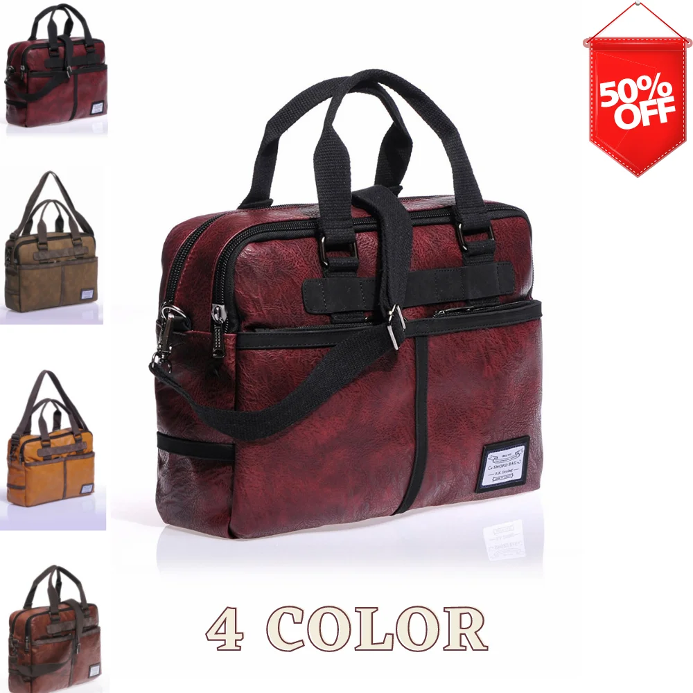 Laptop Travel Business Bag 100 Waterproof Faux Leather Men Women Soft