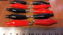 Alligator Clip Battery-Tester Probe Crocodile-Clip Electrical-Clamp-Testing Metal Plastic