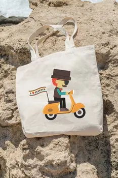 

Angemiel Bag I Love Scooter Shopping Beach Tote Bag