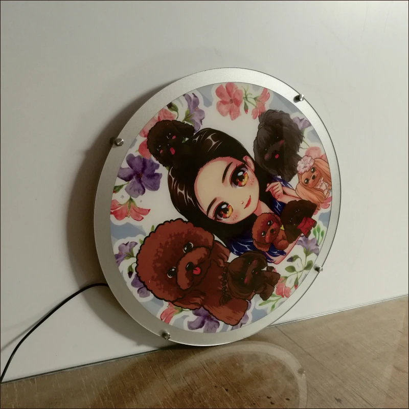 Диаметром 30 см круглые настенные односторонние светодиодные оконные дисплеи