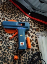 Kit de herramientas de Pistola de Pegamento Caliente con ajuste de temperatura, pistola de silicona de 150W para reparación de artesanías, bricolaje, barras de pegamento de 11mm, boquilla de cobre puro