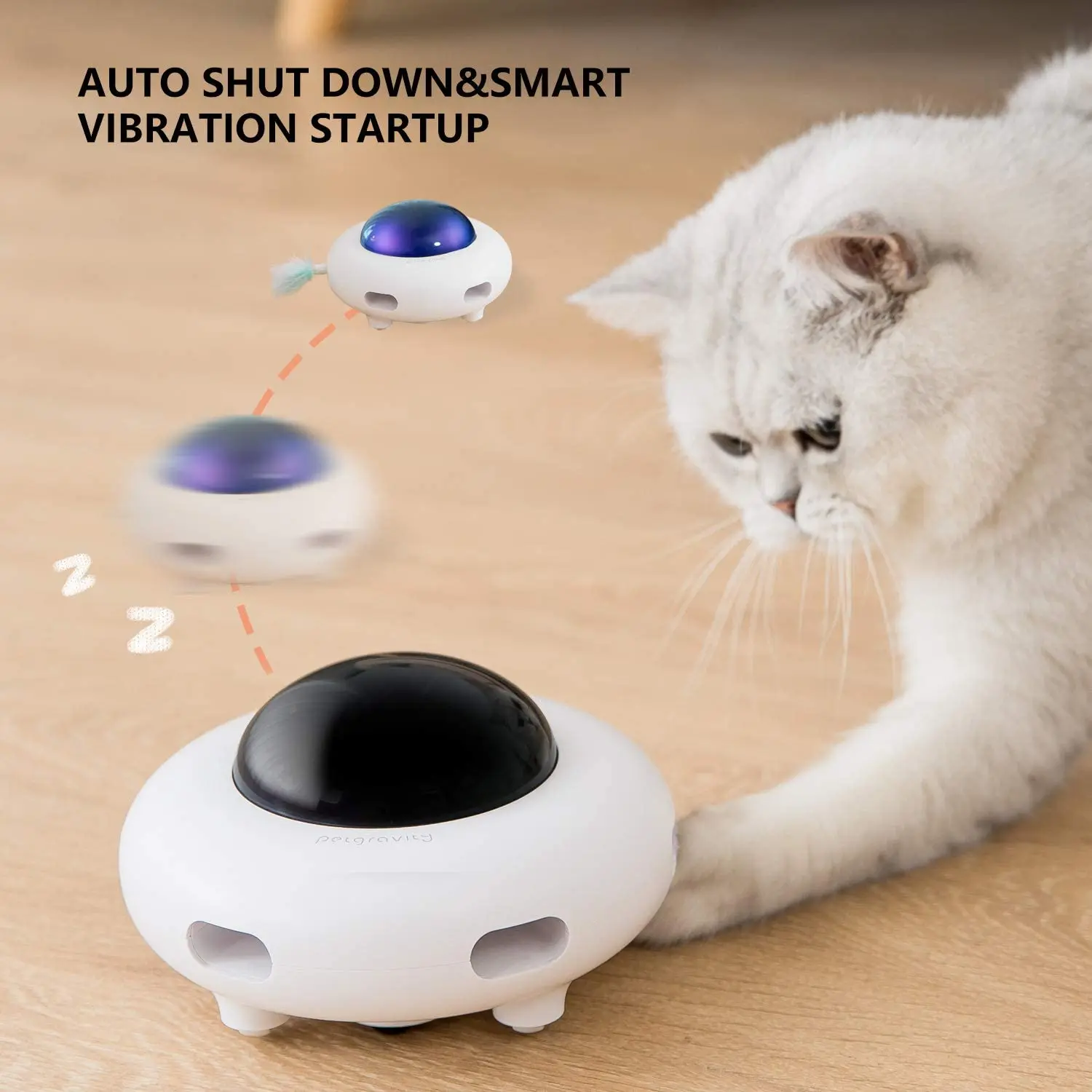 Cat Teaser Toy Electric Smart Interactive Cat Toy Creative Turntable Automatic Feather Teasing Stick USB Charging Funny Cat Toys