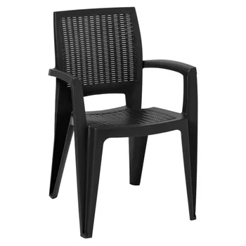 

Armchair CAROL, stackable, polypropylene anthracite