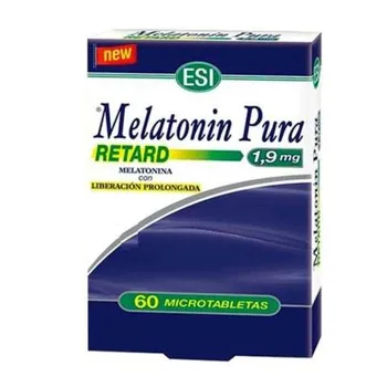 

PURE MELATONIN RETARD RELEASE PROLONGED 1,9 MG 60 MICROTABLETAS. 2 months treatment