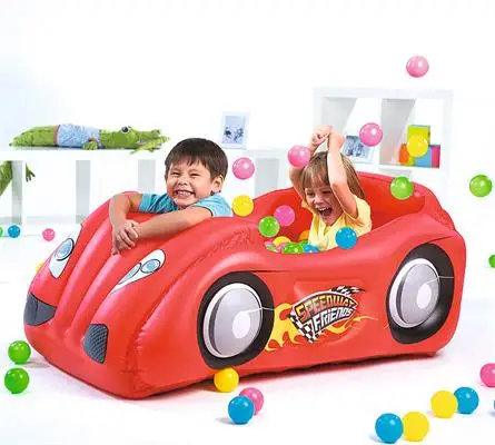 Игровой надувной центр «Машина» с 50 шариками, 119х79х51 см, Bestway, арт. 52159
