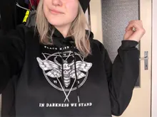 Sudadera con capucha de Devil winter para mujer, nueva oscura, punk, Vintage, Harajuku, informal, con estampado de dibujos animados, de talla grande, gótica, holgada