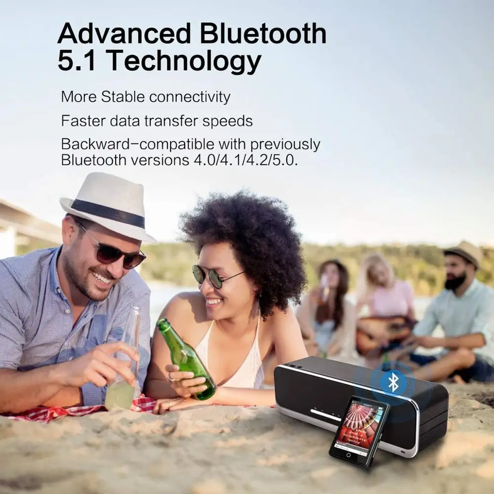 MP3 Player 32GB with Bluetooth 5.1 2.8'' Touch