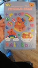 Mohamm-pegatinas de oso brillantes serie Milkjoy, decoración de papel de álbum de recortes, papelería creativa, estilo coreano, 1 ud.