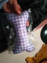 Perro hueso juguete para morder resistente de cachorro chillón juguete de sonido divertido juguete para perros Molar juguetes color al azar