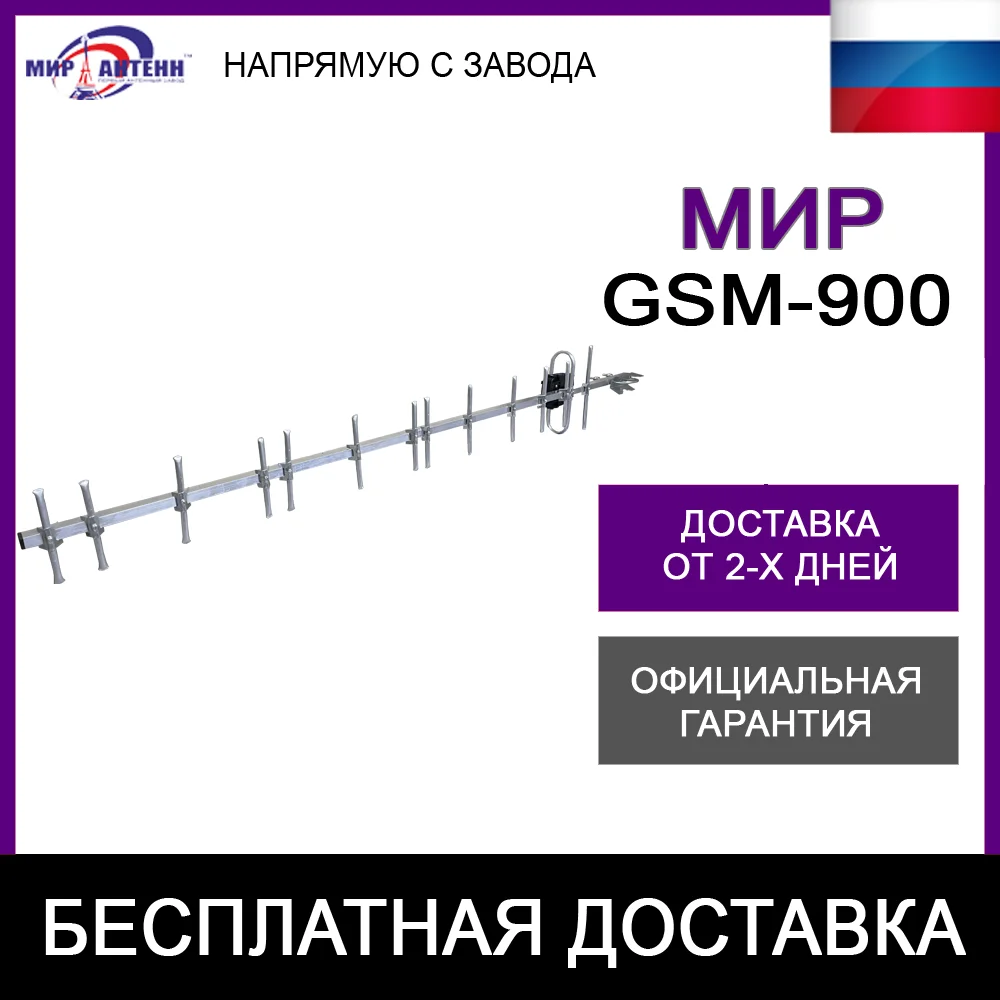 824-960 МГц Внешняя направленная антенна GSM900 17 дБ МИР-900 усиления сотового сигнала