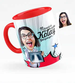 

Personalized Women 'S Radiology Specialist Caricature Of Red Mug Cup-1