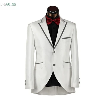 

Ivory Regular Single Breasted Groom Wear Wedding Suit Bride Tuxedo +Pants Custom made