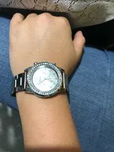 Reloj de lujo con diamantes de Ginebra para Mujer, cronógrafo de cuarzo con tachuelas de acero y tres ojos, a la moda