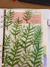 Hojas sueltas Kawaii A5 A6, recambio de papel, carpeta espiral, índice de páginas internas, planificador diario semanal mensual, Agenda, 2021, 45 hojas