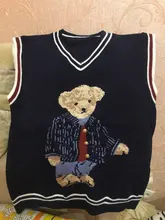Bear Sweater Pullovers Shrugs Knitted Cartoon Warm Casual Winter Lady New-Fashion Autumn
