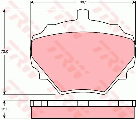 Колодки дисковые з.\ Land Rover RangeR 3.5/3.9 70-85 TRW GDB974