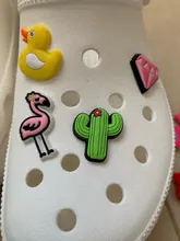 Charms de zapatos bonitos para niños, accesorios de diamantes, flamenco, amor, té de la leche, decoración para hebilla de zapato para croc jibz, x-mas, regalos de fiesta, novedad