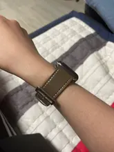 Banda de cuero para Apple watch Correa 44mm 40mm 38mm 42 mm iWatch Serie 6 iPhone 5 4 3 una sola vuelta pulsera correa de reloj de cuero de Apple