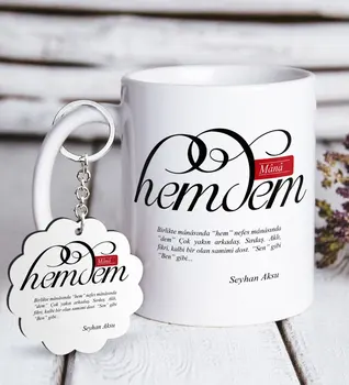 

Personalized Mânâ Hemdem White Mug and Keychain Gift Set