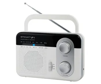 

BRIGMTON BT-250-B WHITE AM/FM PORTABLE ANALOG TO NETWORK OR BATTERIES