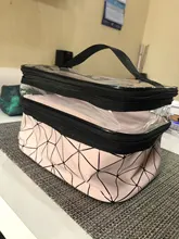 Bolsa de maquillaje transparente multifunción para viaje, organizador de artículos de tocador con diamantes de moda, resistente al agua, almacenamiento de maquillaje para mujer