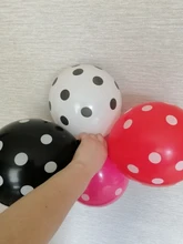 Globos de látex de lunares para cumpleaños de bebé, material para decoración de boda, fiesta, Multicolor, blanco y negro, 12 pulgadas, 10/20 Uds.