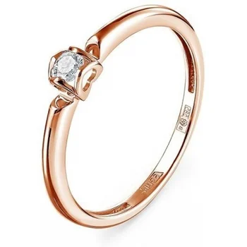 

Kabarovsky ring with 1 red gold diamond