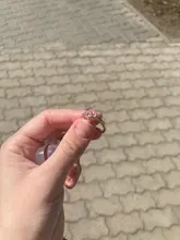 Anillos de Compromiso con diseño de Pata de Gato para mujer, anillos elegantes de circonia cúbica rosa para mujer, joyería de boda para mujer