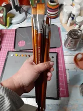 13 Uds artista pintura pinceles Set cabello de Nylon de madera largo mango de pincel de pintura de aceite acrílico acuarela materiales de arte profesional