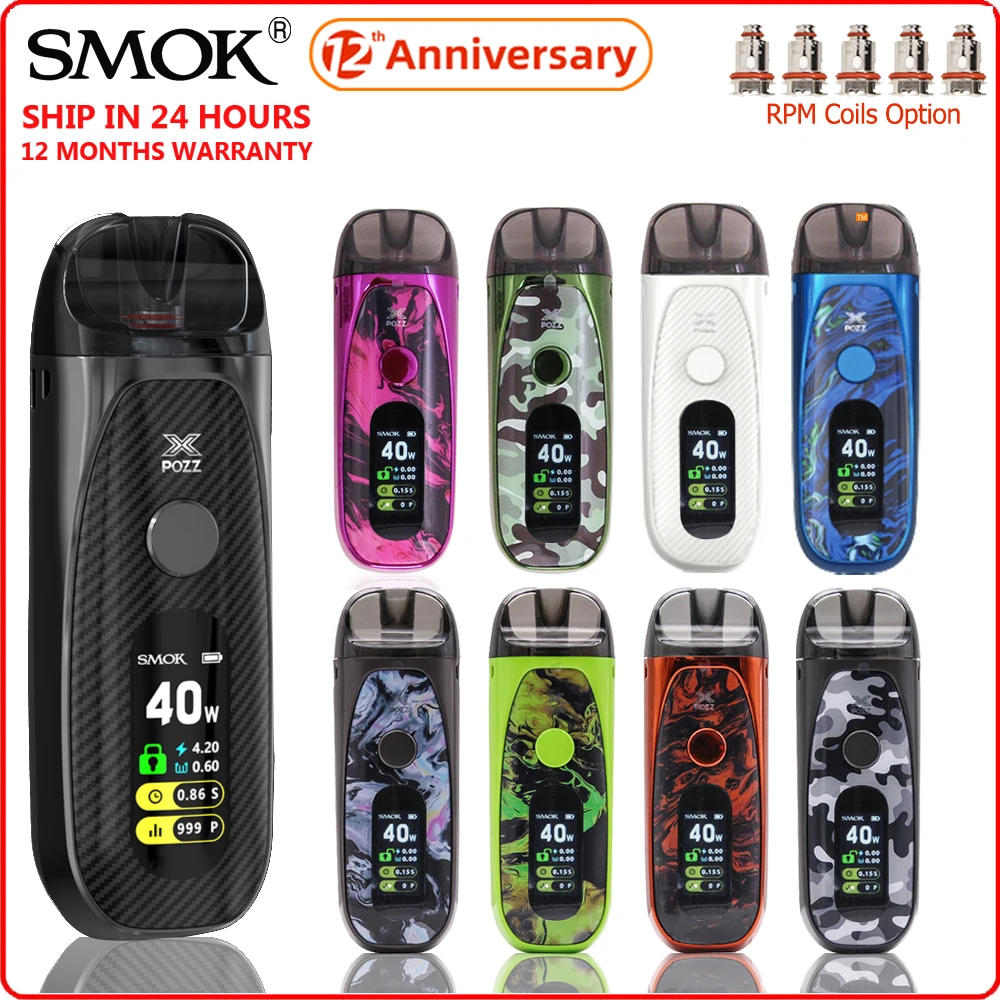 Original SMOK POZZ X KIT 40W Electronic E Cigarette Vaporizer Vape with