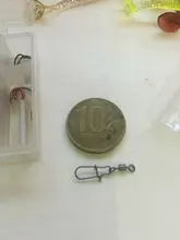 FISHINAPOT-30 unids/lote 2 #-10 #, Conector de acero inoxidable, cebo giratorio para pesca, anzuelo giratorio de bloqueo rápido