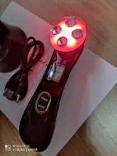 Dispositivo de cuidado de la piel, aparato facial de mesoterapia mediante electroporación de radio frecuencia LED de fotones para el estiramiento facial, la eliminación de arrugas y el cuidado de los ojos