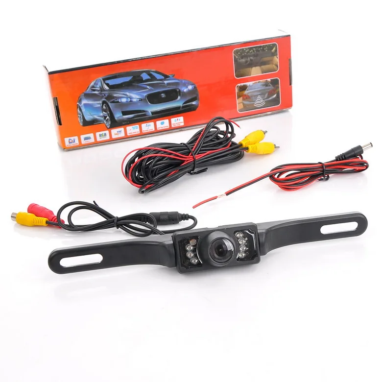 

Black GPS special Car Rear View Camera Waterproof Infrared Sensor Night Vision with Ruler Seven Lights Reversing Rear View Syste
