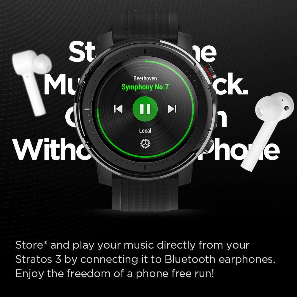 [Предпродажа] глобальная версия Huami AMAZFIT Stratos 3 gps 5ATM водонепроницаемые смарт-спортивные часы 512 МБ/4 ГБ Смарт-часы для Android iOS