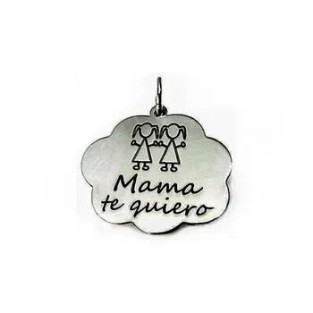 

Pendant Silver Law 24mm 925m. Cloud heart I love MAMA [AA7938GR] -Customizable-RECORDING INCLUDED IN THE PRICE