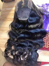 Allove de la onda del cuerpo de la peluca con malla Frontal transparente 13x4 peluca Frontal de encaje pelucas de cabello humano para las mujeres negras 28 30 pulgadas peluca con malla Frontal