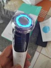 Masajeador Facial EMS con luz LED, terapia de vibración Sónica, eliminación de arrugas, estiramiento de la piel, tratamiento frío caliente, dispositivo de belleza para el cuidado de la piel