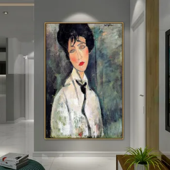 

Amedeo Modigliani Old Famous Master Artist New Pop Lit Loves Women Canvas Painting Poster Print for Room Wall Decor Wall Art