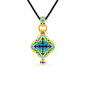 

Silver Pendant with enamel sunlight sample 960