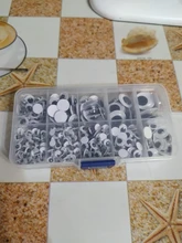 10 cuadrículas en caja de 700 Uds., autoadhesivas mezcladas al azar, aproximadamente 4-15mm, muñecas, ojos saltones, usadas para accesorios para crear tu propia muñeca artesanal